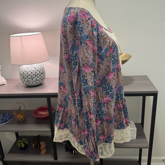 Matilda Jane Floral Lace Boho Tunic Top – Size Large - Picture 5 of 8